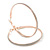60mm Large Hoop Earrings In Rose Gold Tone Metal with Glitter Effect - view 5