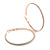 60mm Large Hoop Earrings In Rose Gold Tone Metal with Glitter Effect - view 2