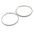 60mm Large Hoop Earrings In Silver Tone Metal with Glitter Effect - view 8