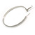 60mm Large Hoop Earrings In Silver Tone Metal with Glitter Effect - view 7