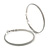 60mm Large Hoop Earrings In Silver Tone Metal with Glitter Effect - view 5
