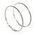 60mm Large Hoop Earrings In Silver Tone Metal with Glitter Effect - view 2