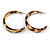 Trendy Half Hoop Earrings with Animal Print in Acrylic (Beige/ Black) - 40mm Diameter - view 8
