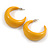 Mustard Yellow Acrylic Half Hoop Earrings - 37mm Diameter - view 8