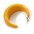 Mustard Yellow Acrylic Half Hoop Earrings - 37mm Diameter - view 6