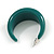 Dark Green Acrylic Half Hoop Earrings - 37mm Diameter - view 8