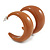 Cocoa Brown Acrylic Half Hoop Earrings - 37mm Diameter - view 2
