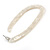 Off White Oval Hoop Earrings with Marble Effect - 65mm Long - view 6