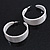 50mm Large Off White with Grey Pattern Wide Acrylic Hoop Earrings - view 6