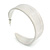 50mm Large Off White with Grey Pattern Wide Acrylic Hoop Earrings - view 5