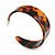 50mm Large Wide Tortoise Shell Effect Brown Acrylic/ Plastic/ Resin Hoop Earrings - view 4