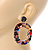 Trendy Multicoloured Acrylic Oval Hoop Earrings - 60mm Long - view 3