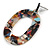 Trendy Multicoloured Acrylic Oval Hoop Earrings - 60mm Long - view 5