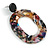 Trendy Multicoloured Acrylic Oval Hoop Earrings - 60mm Long - view 6