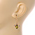 Small Black/ Yellow Enamel Crystal Bee Drop Earrings In Gold Tone - 40mm Long - view 3