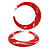 70mm Large Red Acrylic with Marble Effect Hoop Earrings