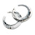 70mm Large White/ Black Acrylic with Marble Effect Hoop Earrings - view 5