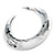 70mm Large White/ Black Acrylic with Marble Effect Hoop Earrings - view 6