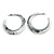 70mm Large White/ Black Acrylic with Marble Effect Hoop Earrings - view 7