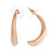 Rose Gold Tone Hook Shape Stud Earrings - 30mm Long - view 2