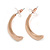 Rose Gold Tone Hook Shape Stud Earrings - 30mm Long - view 6