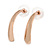 Rose Gold Tone Hook Shape Stud Earrings - 30mm Long