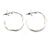 30mm Medium Twisted Hoop Earrings In Matt Light Silver Tone - view 6