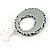 Two Pairs Black/ White Fabric Covered Gingham Checked Hoop and Heart Stud Earrings In Silver Tone - 60mm L/ 20mm L - view 6