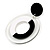 Black/ White/ Transparent Acrylic Hoop/ Drop Earrings - 60mm Long - view 5