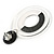Black/ White/ Transparent Acrylic Hoop/ Drop Earrings - 60mm Long - view 6