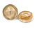 Round Button Shape Clip On Earrings In Matte Gold Tone - 30mm D - view 4