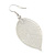 Set of 3 Pairs Delicate Filigree Leaf Drop Earrings In Gold/ Rose Gold/ Silver Tone - 65mm L - view 6