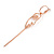 Long Quirky Face Design Drop Earrings In Rose Gold Tone - 10.5cm Long - view 4