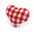 Two Pairs Red/ White Fabric Covered Gingham Checked Hoop and Heart Stud Earrings In Silver Tone - 60mm L/ 20mm L - view 7