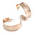 40mm Wide Hammered Rose Gold Hoop Earrings