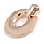 Large Round Polished Drop Earrings In Rose Gold Tone - 60mm L - view 4