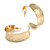 40mm Wide Hammered Gold Tone Hoop Earrings