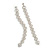 Statement Extra Long Clear Crystal Linear Earrings In Silver Tone - 13cm Long - view 8