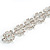 Statement Extra Long Clear Crystal Linear Earrings In Silver Tone - 13cm Long - view 5