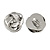 Large Polished Silver Tone Knot Clip On Earrings - 35mm D - view 3