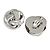 Large Polished Silver Tone Knot Clip On Earrings - 35mm D - view 6