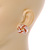 Rose Gold Tone Textured Knot Stud Earrings - 20mm D - view 4