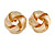 Gold Tone Textured Knot Stud Earrings - 20mm D - view 4