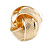 Gold Tone Textured Knot Stud Earrings - 20mm D - view 5