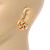 Gold Tone Textured Knot Stud Earrings - 20mm D - view 3