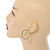 35mm Small Clear Crystal Hoop Earrings In Gold Tone Metal - view 3