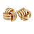 Polished Gold Tone Knot Clip On Earrings - 20mm D - view 4