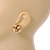 Polished Gold Tone Knot Clip On Earrings - 20mm D - view 3