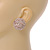 30mm Round Clear Crystal Clip On Earrings In Gold Tone - view 3