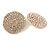 30mm Round Clear Crystal Clip On Earrings In Gold Tone - view 4
